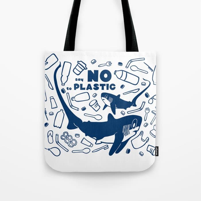 Say no to plastic reusable shopping bag