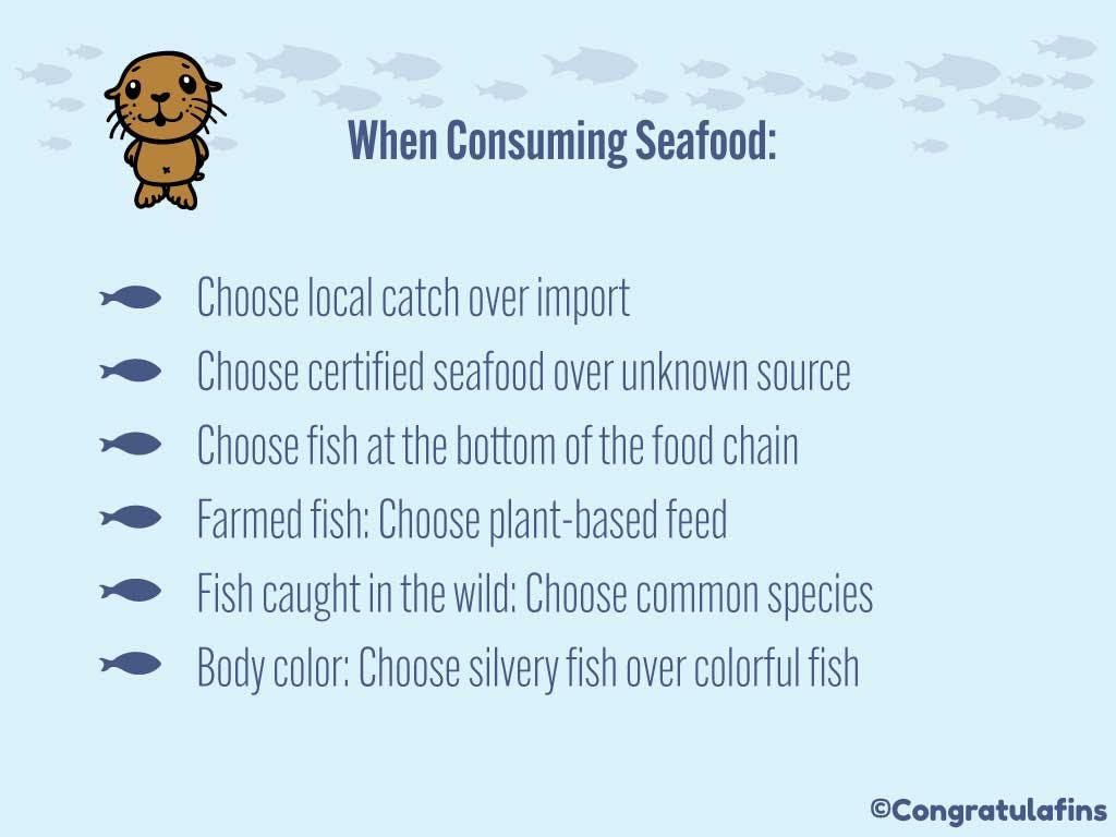 Summary of guidelines for choosing seafood