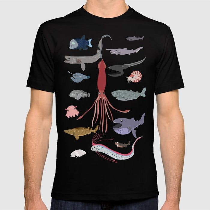 Deep-sea animals t-shirt
