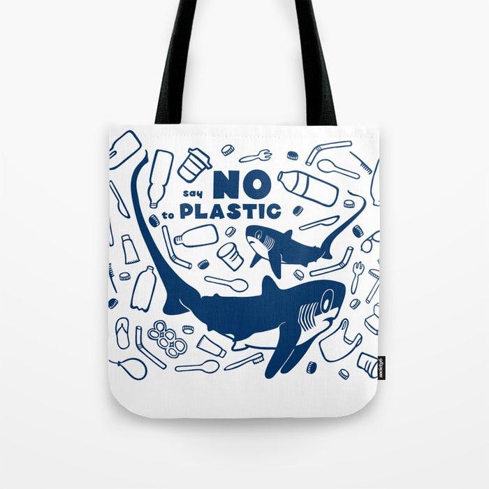 Say no to plastic reusable shopping bag